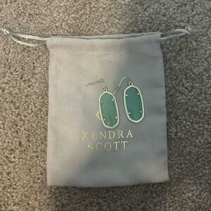 Kendra Scott Elle Silver Drop Earrings in Turquoise